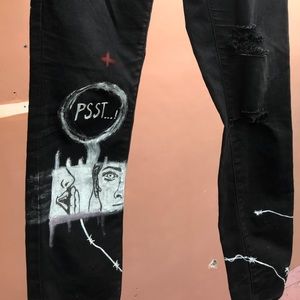 Handpainted Pop art jeans